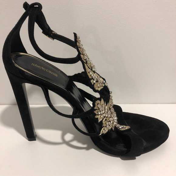 Roberto Cavalli Althea Suede Sandals - Picture 4 of 7